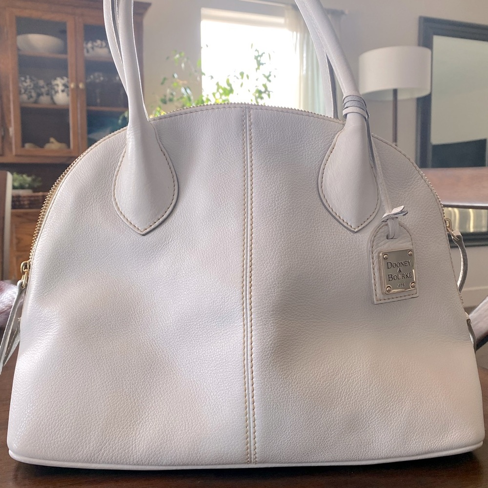 Dooney & Bourke domed pebble leather bowler satchel